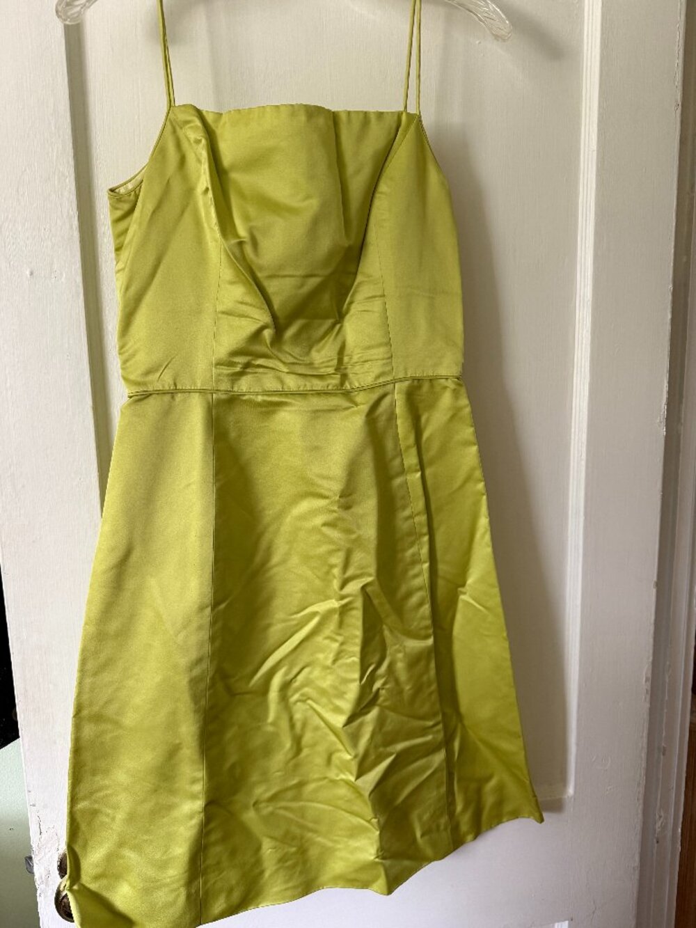 Stephen Digeronimo Green Dress Size 8 Spaghetti Straps Satin